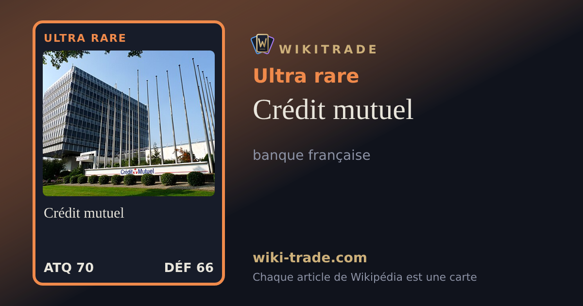 Crédit mutuel — carte Ultra rare