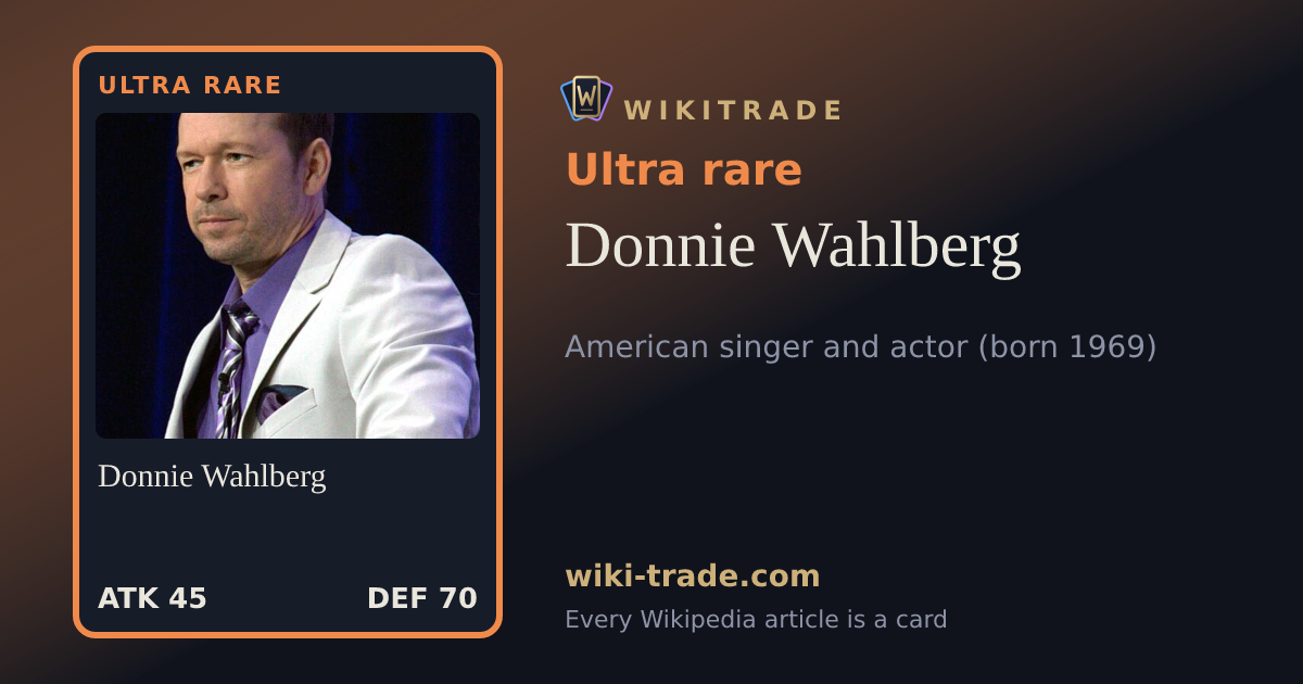 Donnie Wahlberg — Ultra rare card