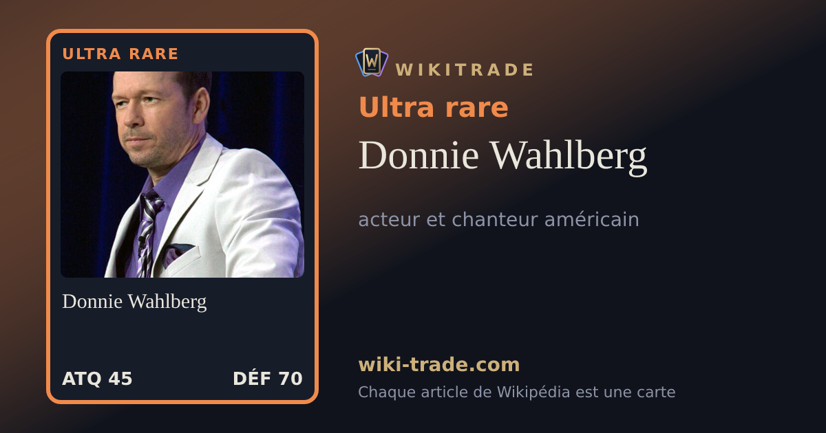 Donnie Wahlberg — carte Ultra rare