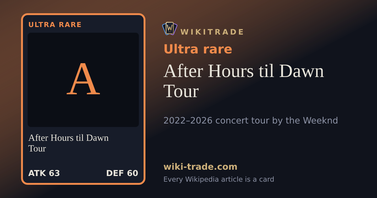 After Hours til Dawn Tour — Ultra rare card