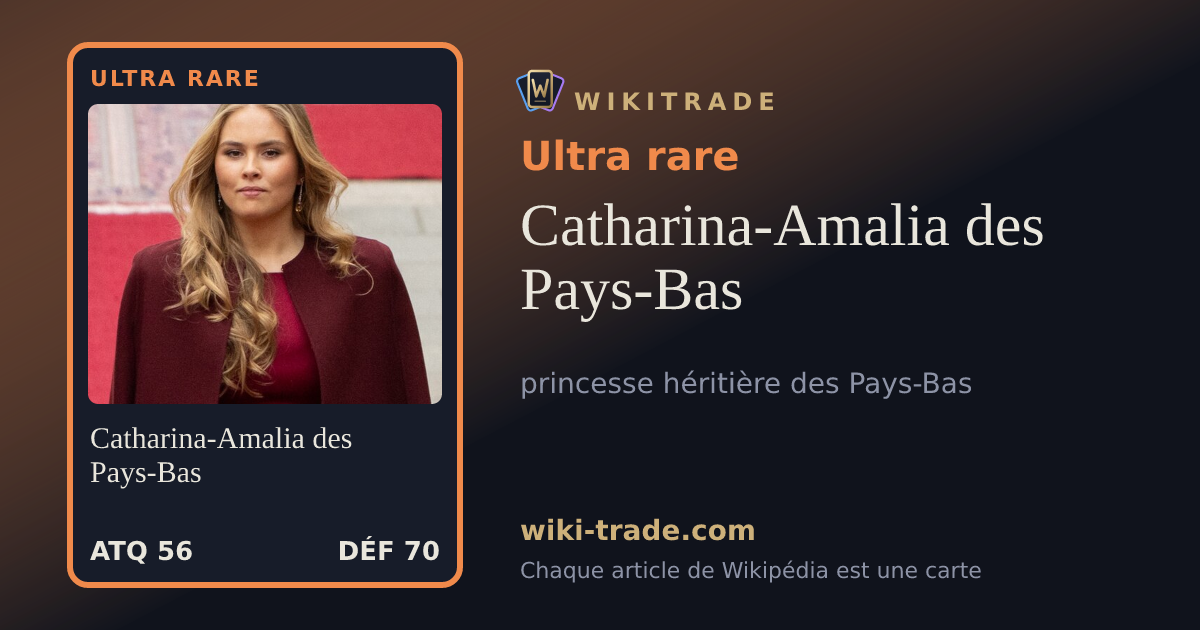 Catharina-Amalia des Pays-Bas — carte Ultra rare