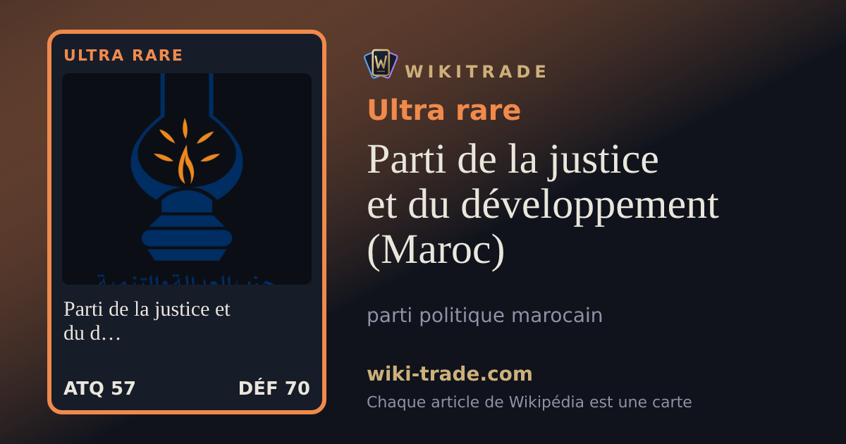 Parti de la justice et du développement (Maroc) — carte Ultra rare