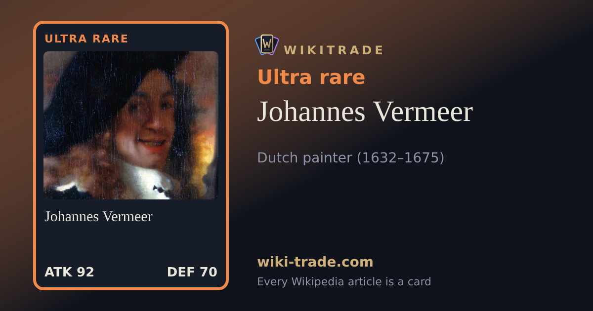Johannes Vermeer — Ultra rare card