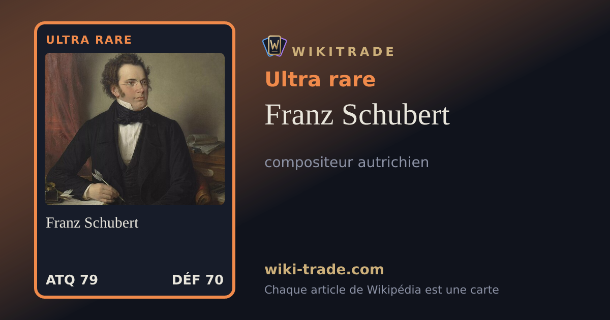 Franz Schubert — carte Ultra rare