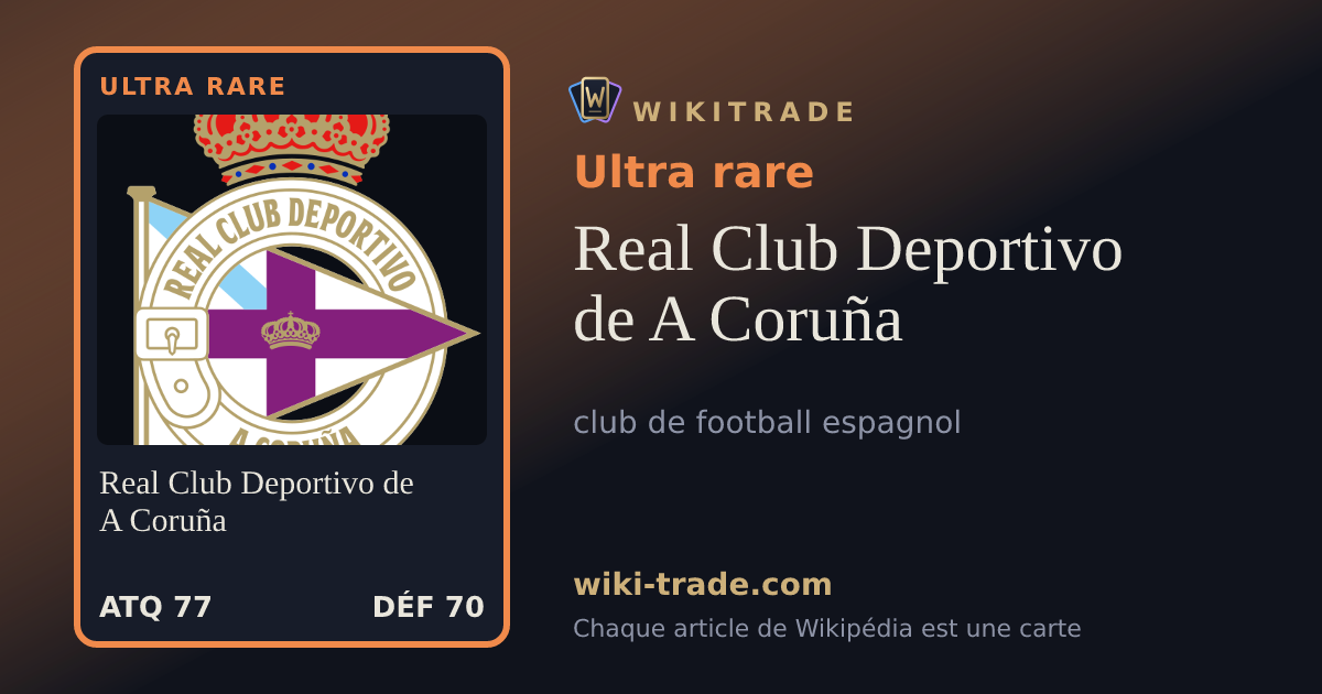 Real Club Deportivo de A Coruña — carte Ultra rare