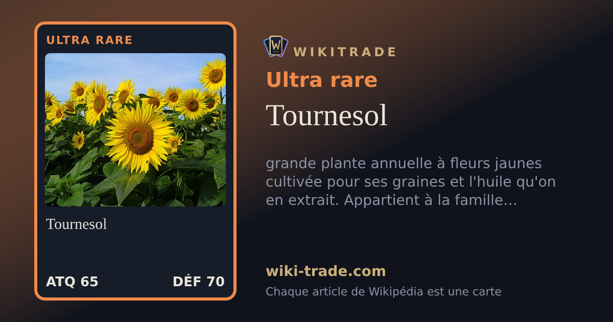 Tournesol — carte Ultra rare