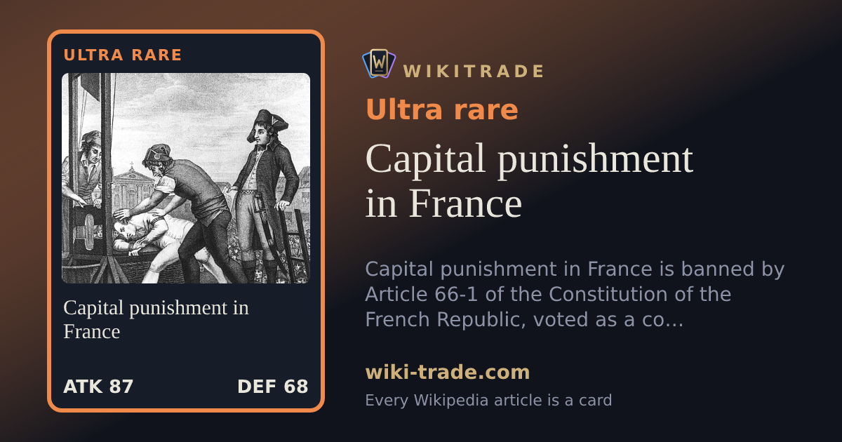 Capital punishment in France — Ultra rare card