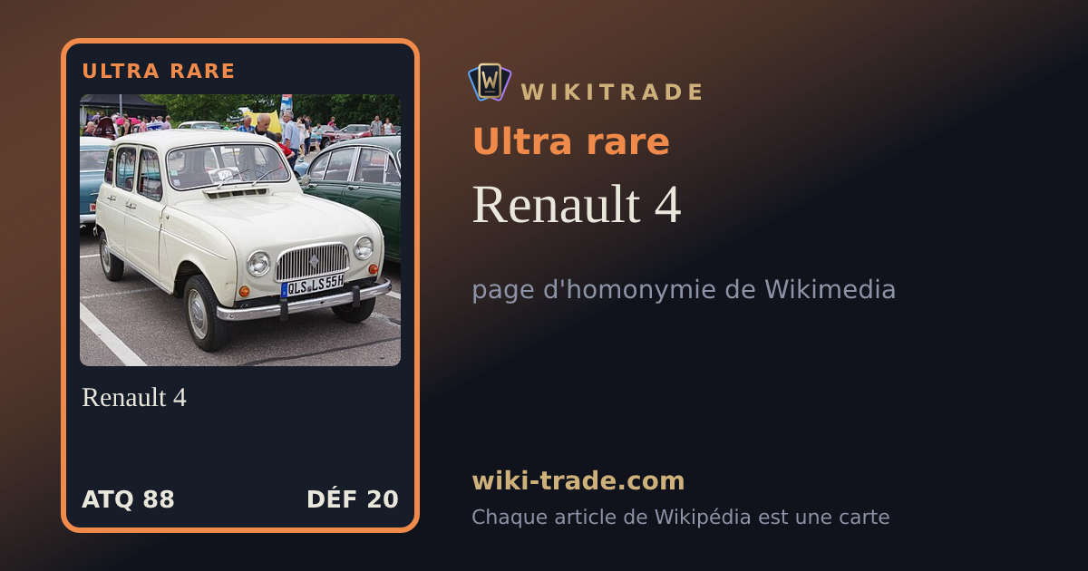 Renault 4 — carte Ultra rare