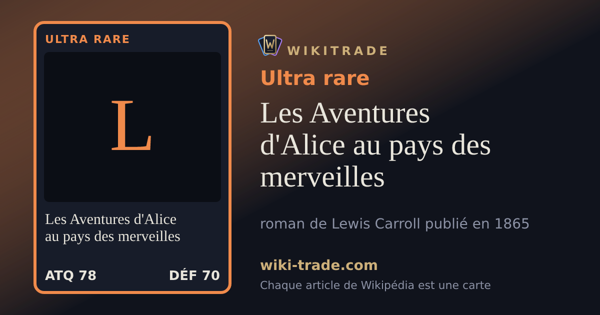 Les Aventures d'Alice au pays des merveilles — carte Ultra rare