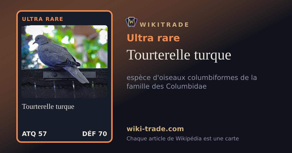 Tourterelle turque — carte Ultra rare