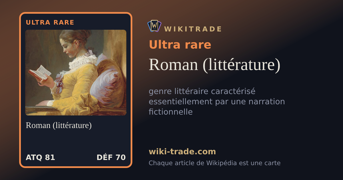 Roman (littérature) — carte Ultra rare