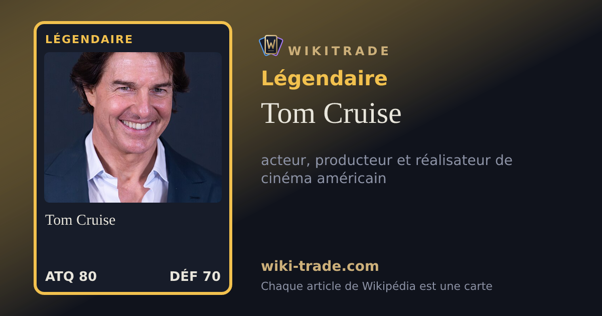 Tom Cruise — carte Légendaire