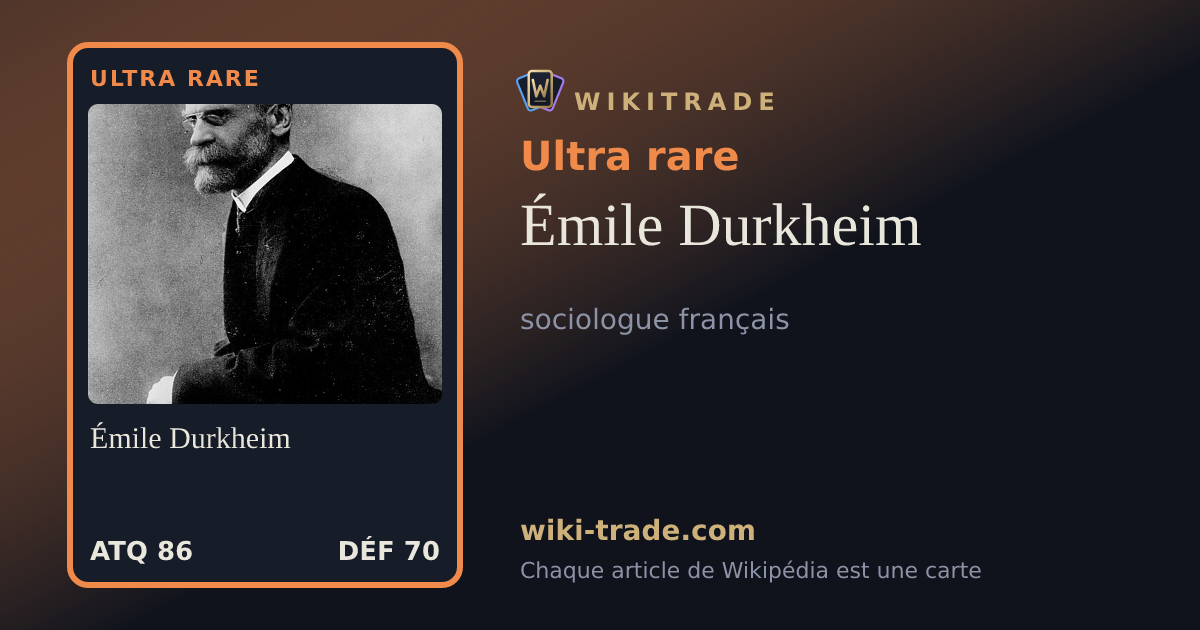 Émile Durkheim — carte Ultra rare
