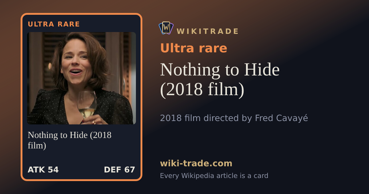Nothing to Hide (2018 film) — Ultra rare card