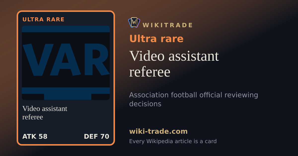Video assistant referee — Ultra rare card
