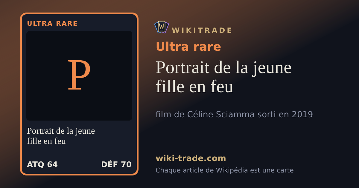 Portrait de la jeune fille en feu — carte Ultra rare