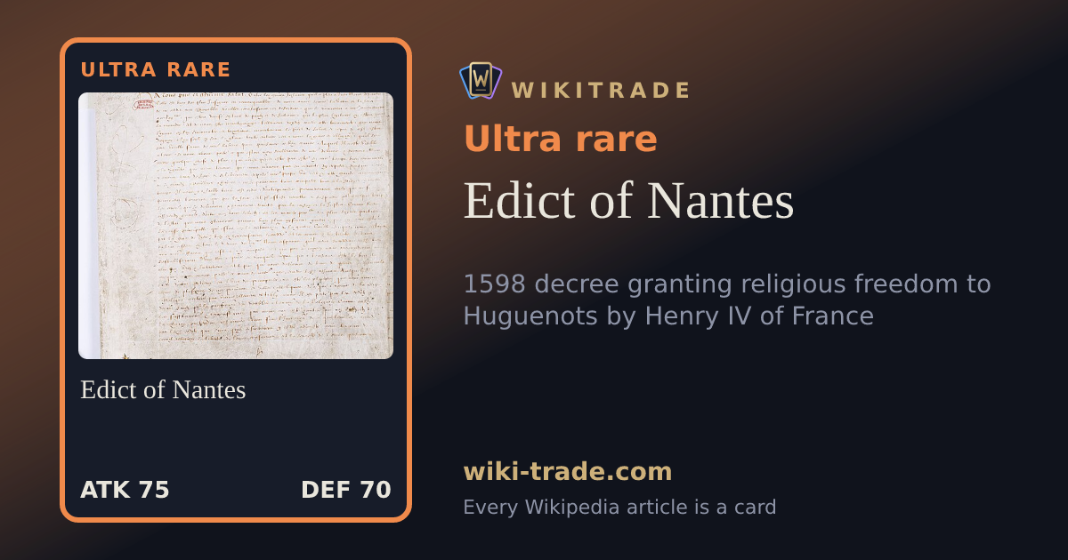 Edict of Nantes — Ultra rare card