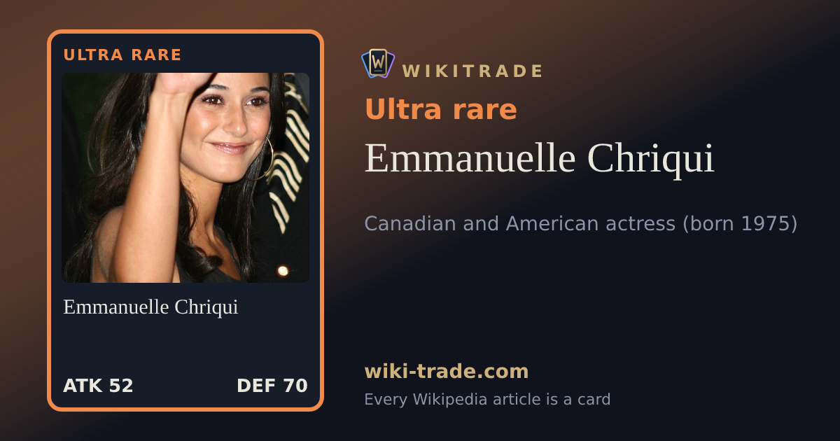 Emmanuelle Chriqui — Ultra rare card