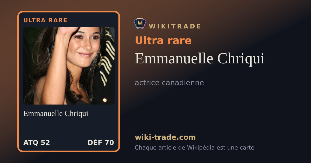 Emmanuelle Chriqui — carte Ultra rare