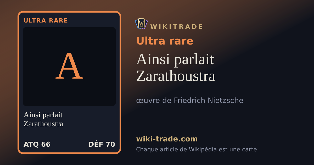 Ainsi parlait Zarathoustra — carte Ultra rare
