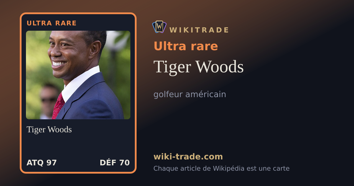 Tiger Woods — carte Ultra rare