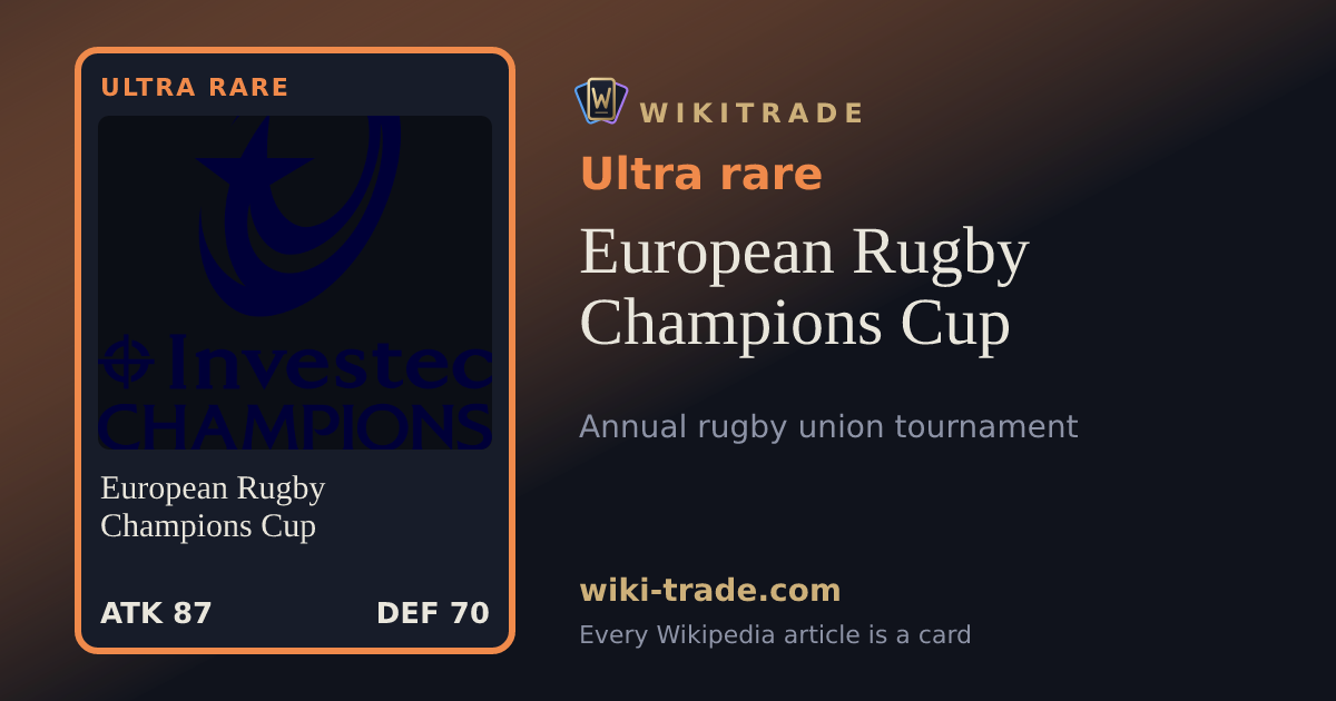 European Rugby Champions Cup — Ultra rare card