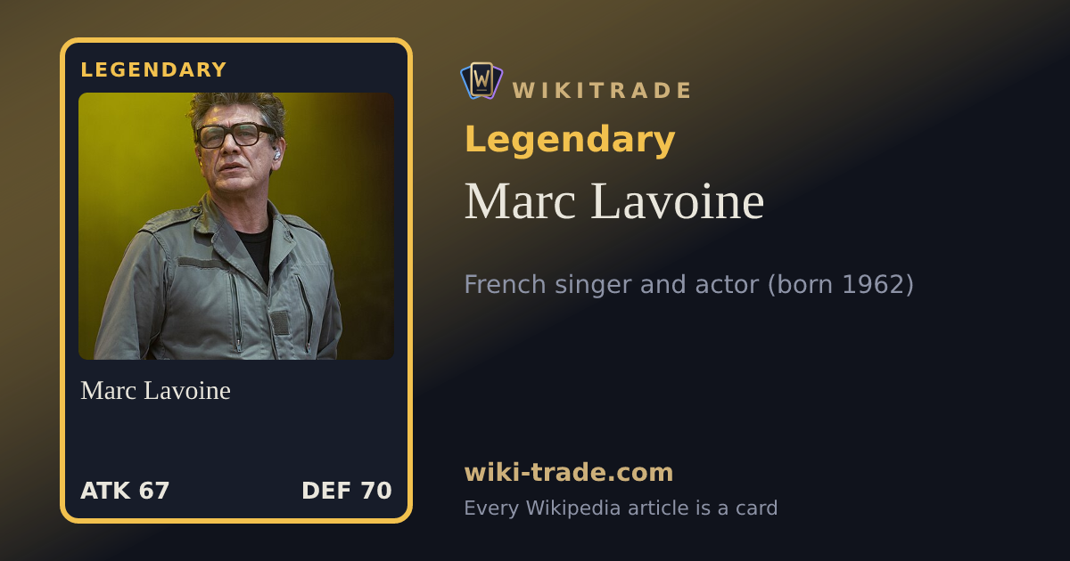 Marc Lavoine — Legendary card