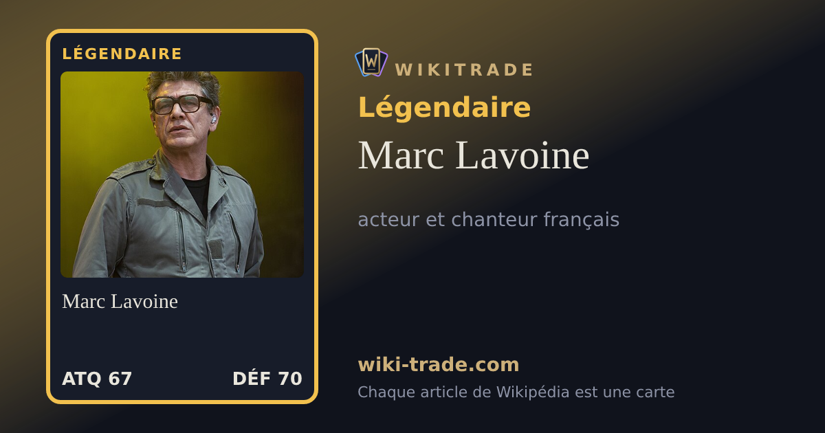 Marc Lavoine — carte Légendaire