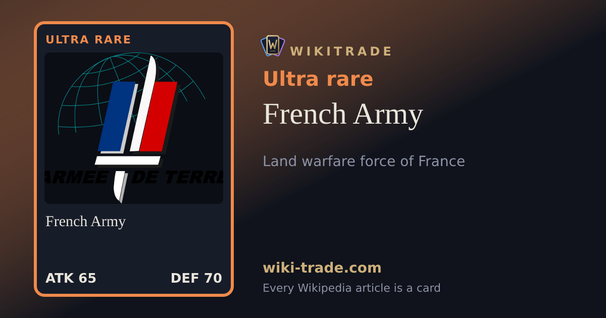 French Army — Ultra rare card