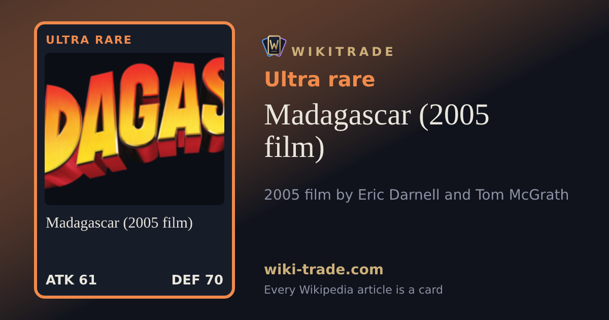 Madagascar (2005 film) — Ultra rare card