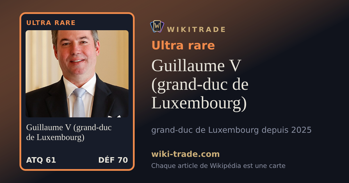Guillaume V (grand-duc de Luxembourg) — carte Ultra rare