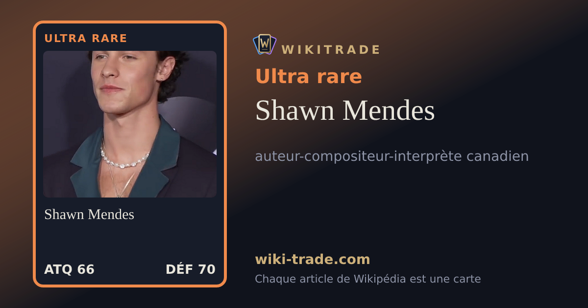Shawn Mendes — carte Ultra rare