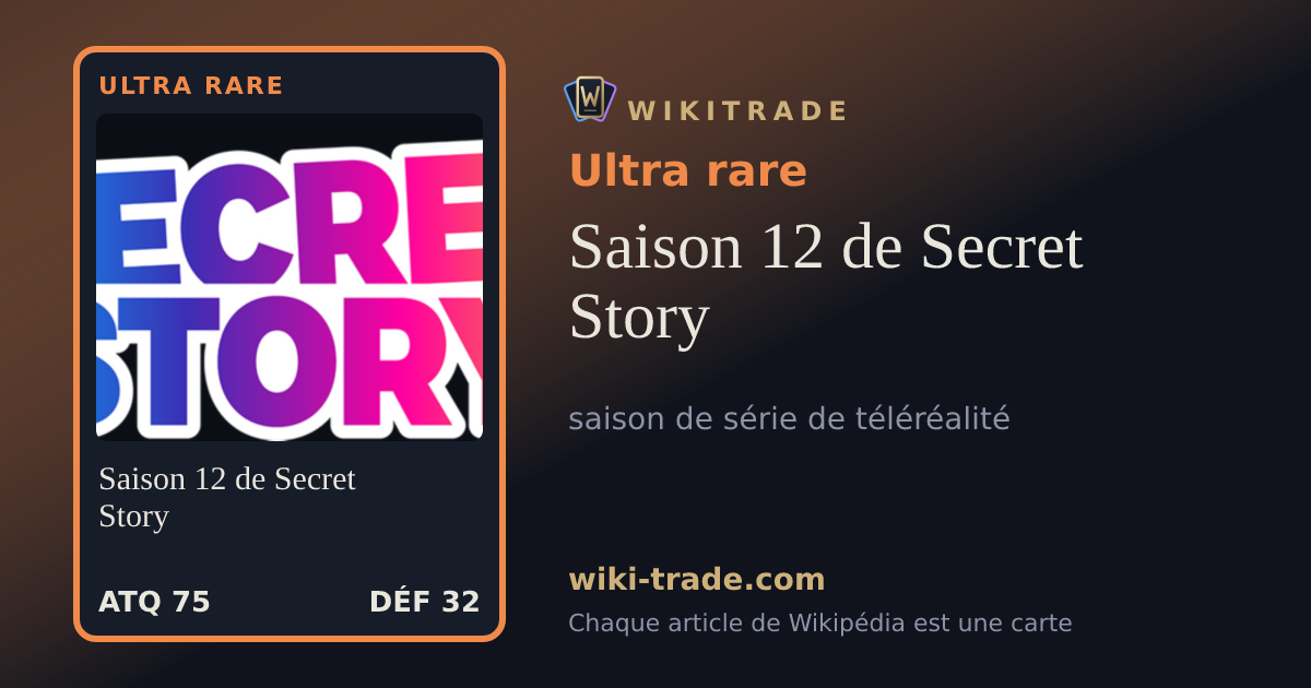 Saison 12 de Secret Story — carte Ultra rare