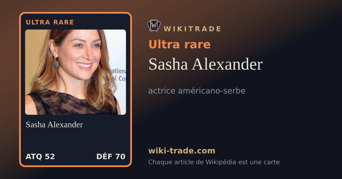 Sasha Alexander — carte Ultra rare