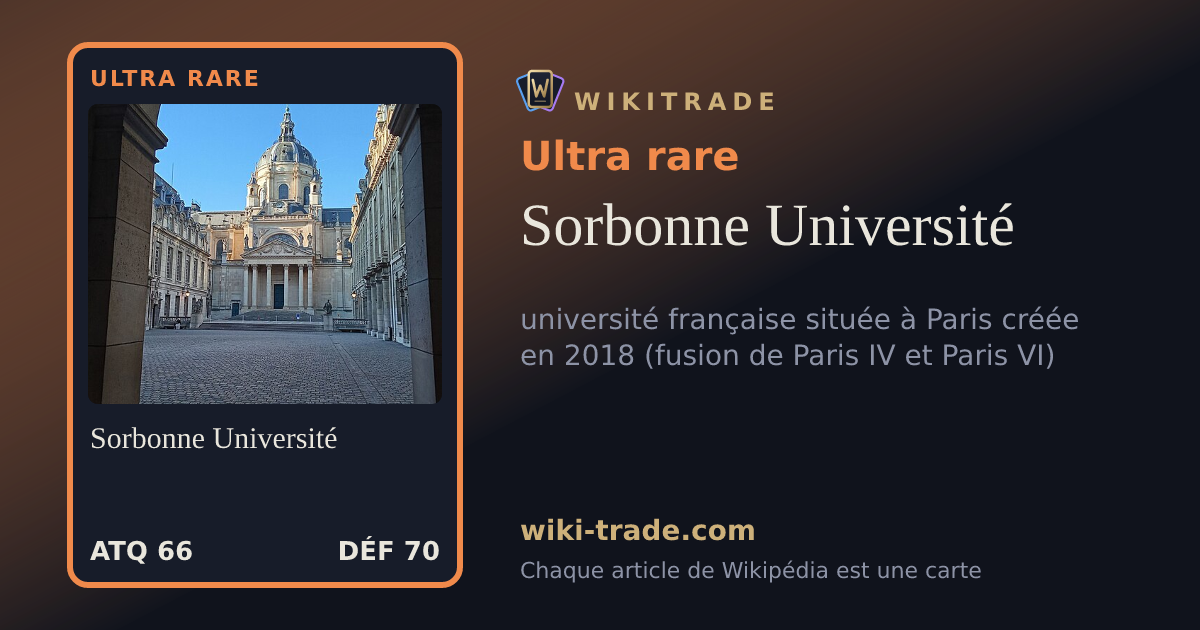 Sorbonne Université — carte Ultra rare