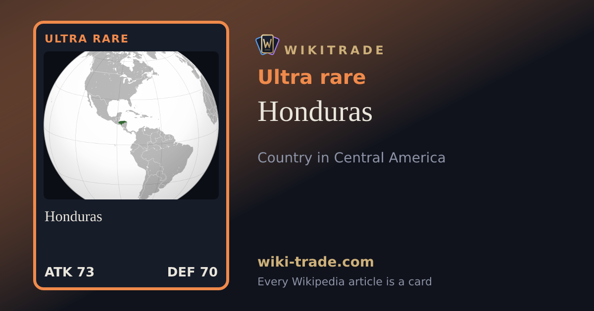 Honduras — Ultra rare card