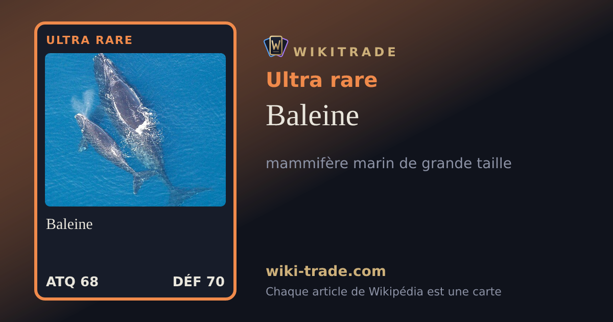 Baleine — carte Ultra rare