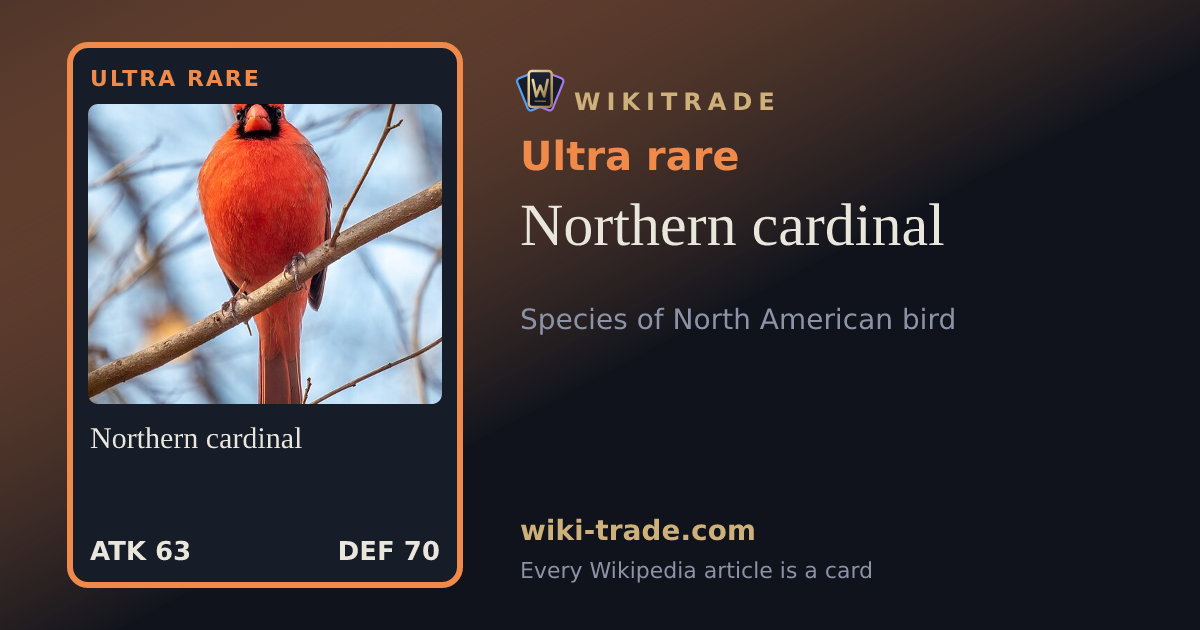 Northern cardinal — Ultra rare card