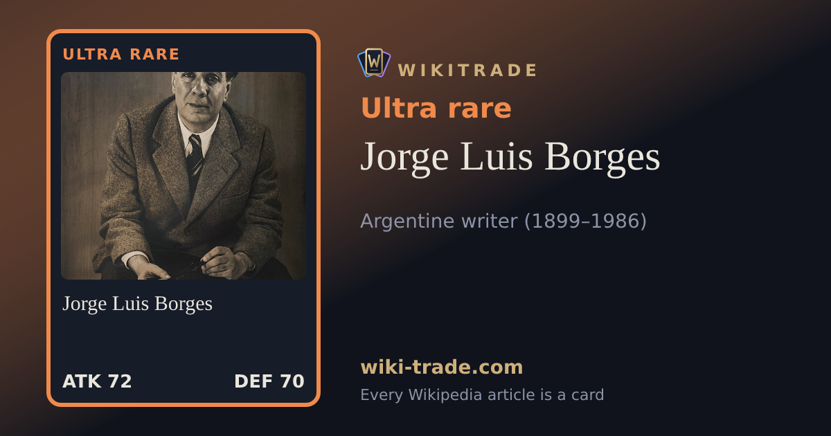 Jorge Luis Borges — Ultra rare card