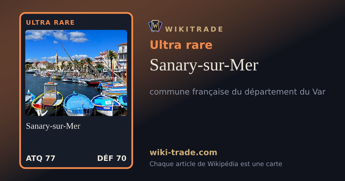 Sanary-sur-Mer — carte Ultra rare