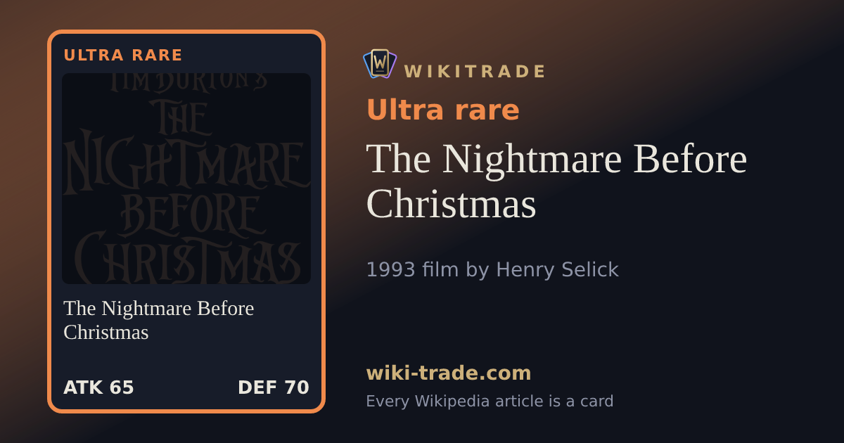The Nightmare Before Christmas — Ultra rare card