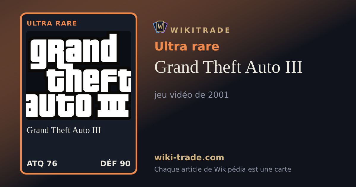 Grand Theft Auto III — carte Ultra rare