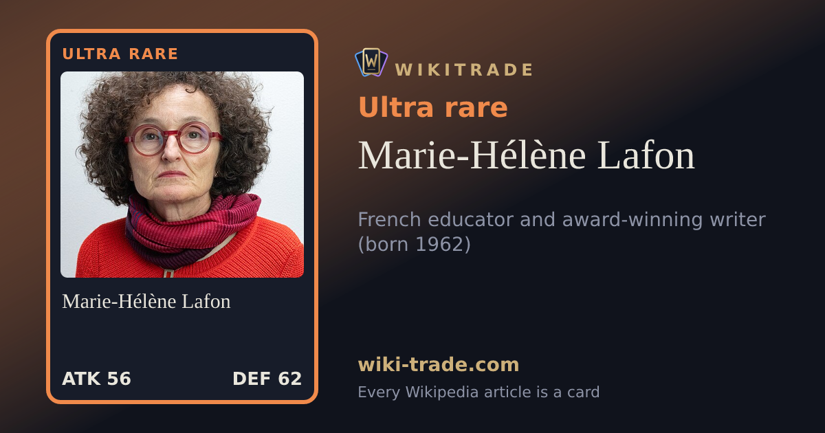 Marie-Hélène Lafon — Ultra rare card
