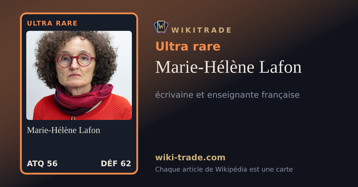 Marie-Hélène Lafon — carte Ultra rare
