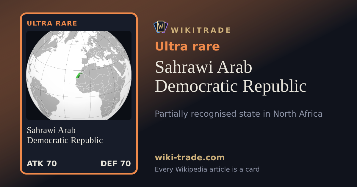 Sahrawi Arab Democratic Republic — Ultra rare card