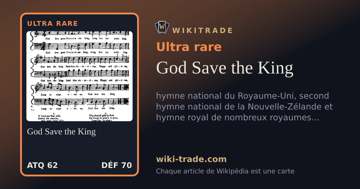 God Save the King — carte Ultra rare