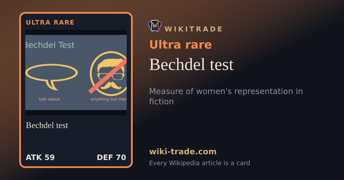 Bechdel test — Ultra rare card