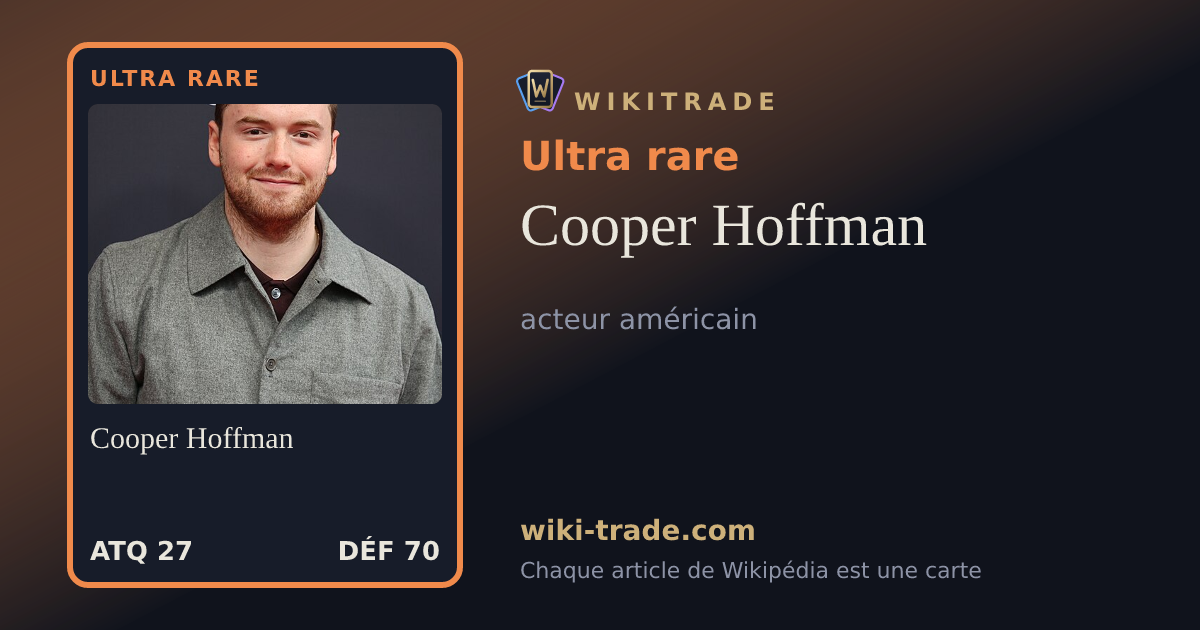 Cooper Hoffman — carte Ultra rare