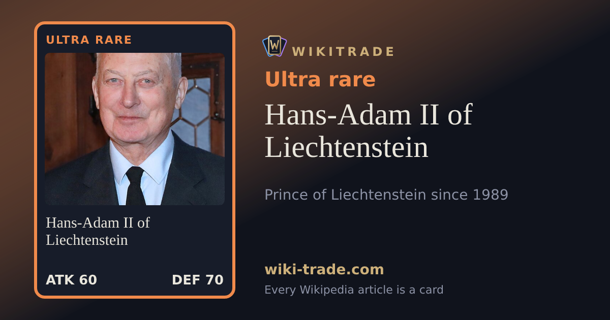 Hans-Adam II of Liechtenstein — Ultra rare card