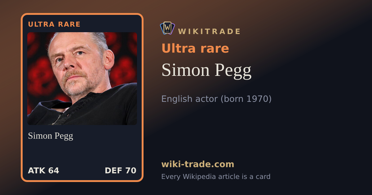 Simon Pegg — Ultra rare card